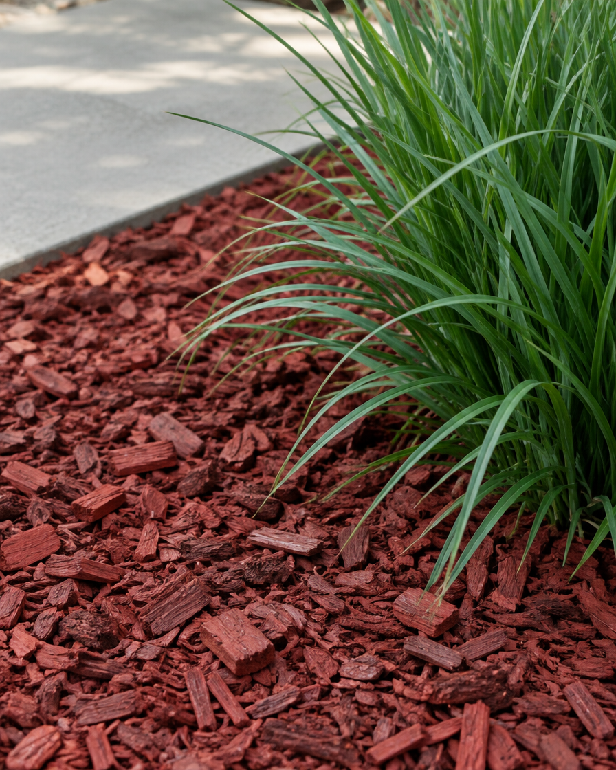 Farbige Hackschnitzel & Dekormulch