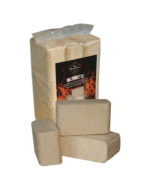 Holzbriketts im 10-kg-Gebinde